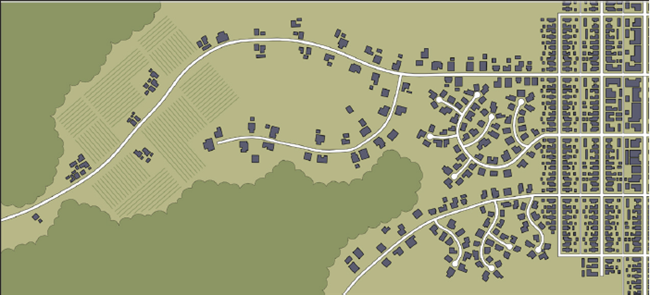 Diagram showing neighborhood