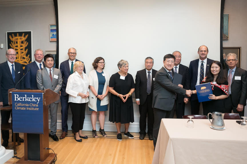 A group of leaders at the launch of the California-China Climate Institute