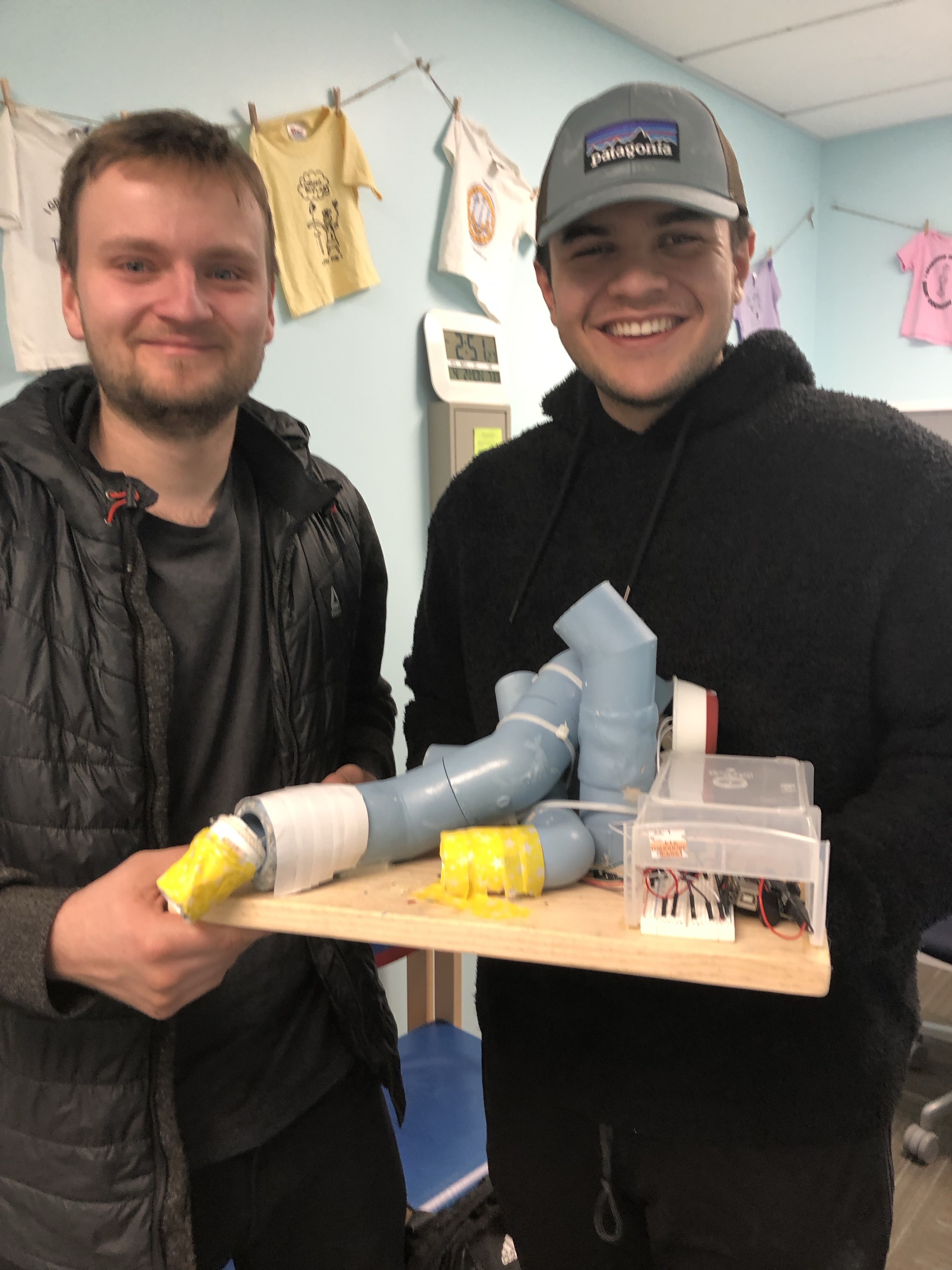 Photo of Javier Arias-Romero and a classmate.