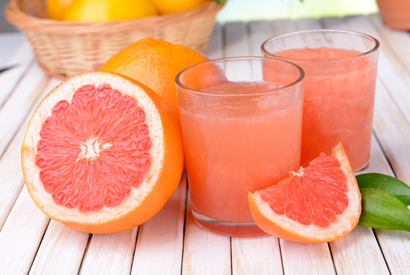 grapefruits and juice
