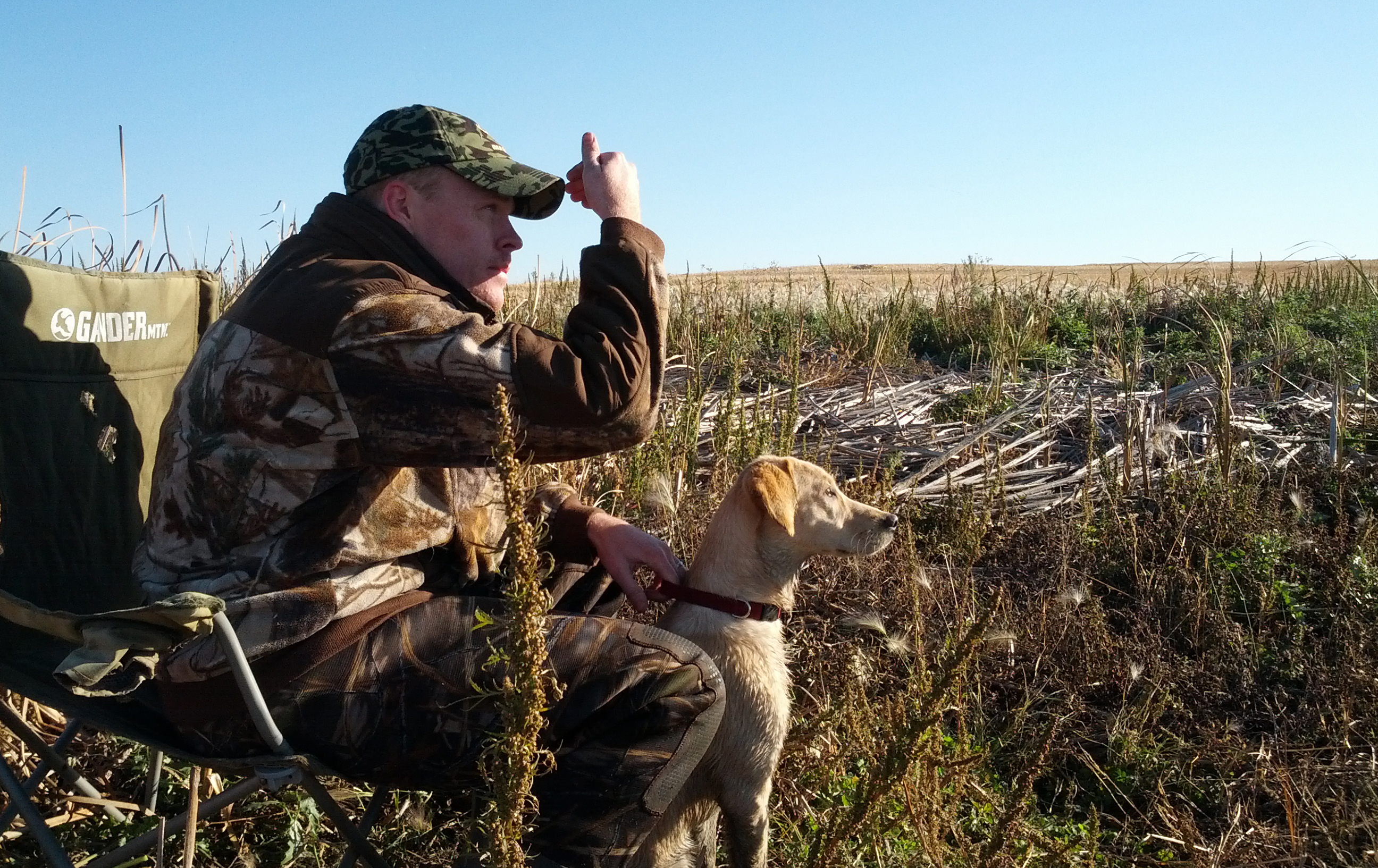Hunter and dog