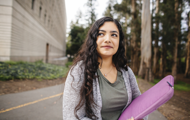 Student on the UC Berkeley campus
