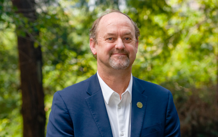 David Ackerly in a forest