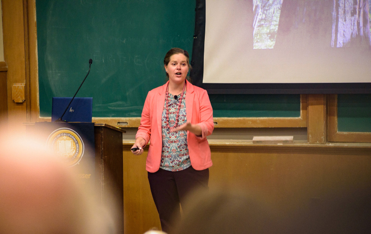 Jessica Morse giving a talk