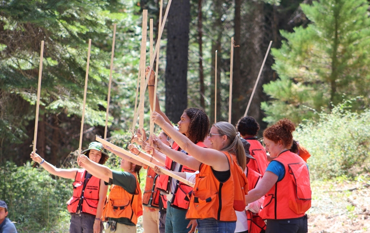 Image of students at forestry mini camp