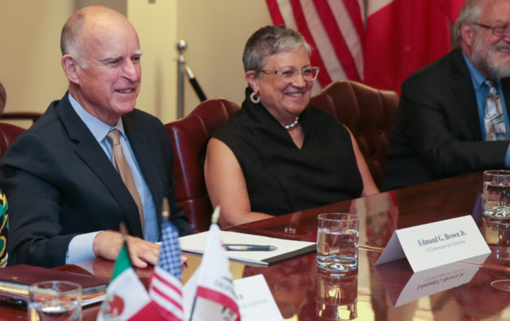 Mary Nichols and Jerry Brown