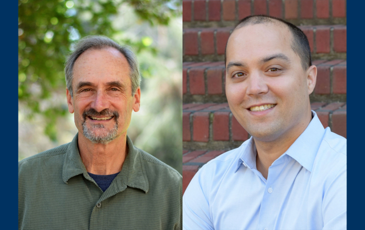Steven Beissinger and James Olzmann smiling