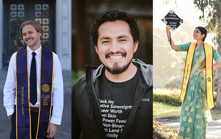 Separate headshots of Jacob Dadmun, José G. González, and Anjika Pai