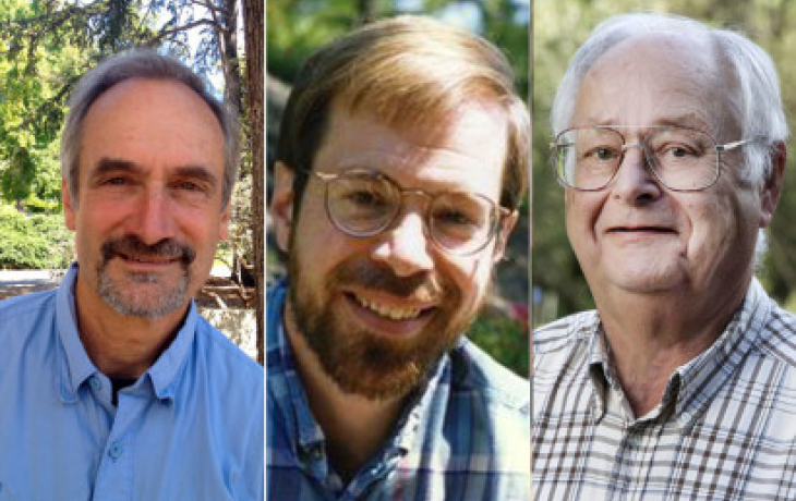 AAAS names three UC Berkeley faculty as fellows. They are (shown l-r) Steven Beissinger, James Demmel and Watson Laetsch.