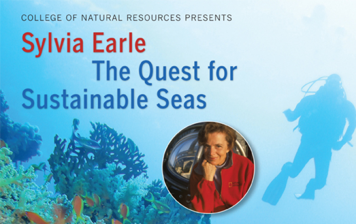 Event poster for Sylvia Earl lecture