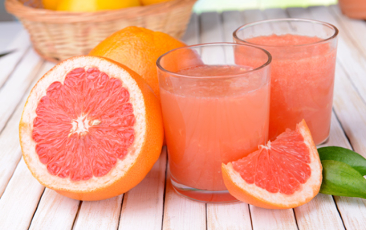 grapefruits and juice