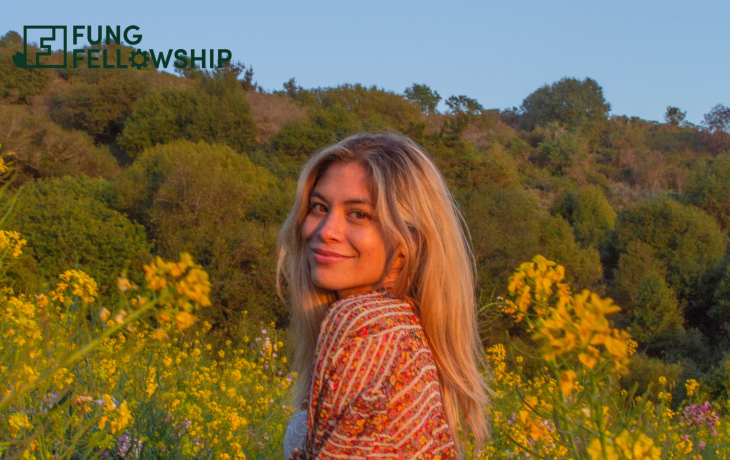 Sierra Margolis headshot, Fung Fellowship logo in corner