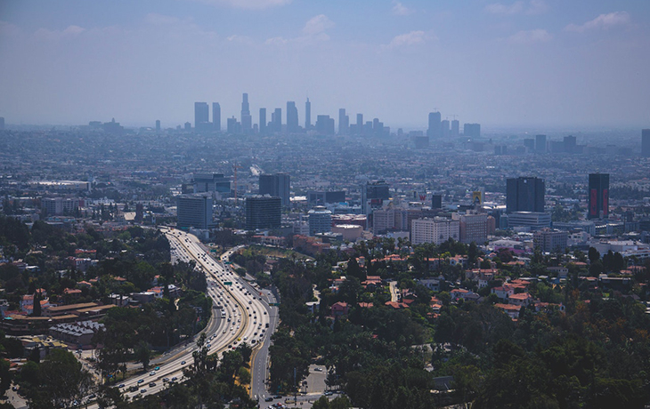 Photo of a California city. 