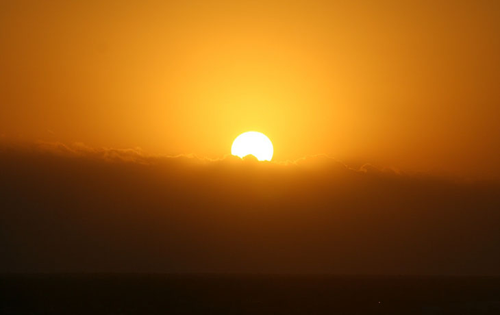 Photo of a sunset. 
