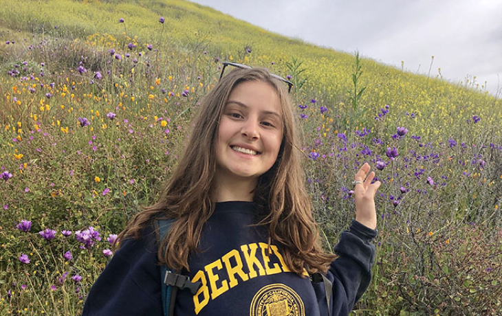 Ella Griffith standing in a field