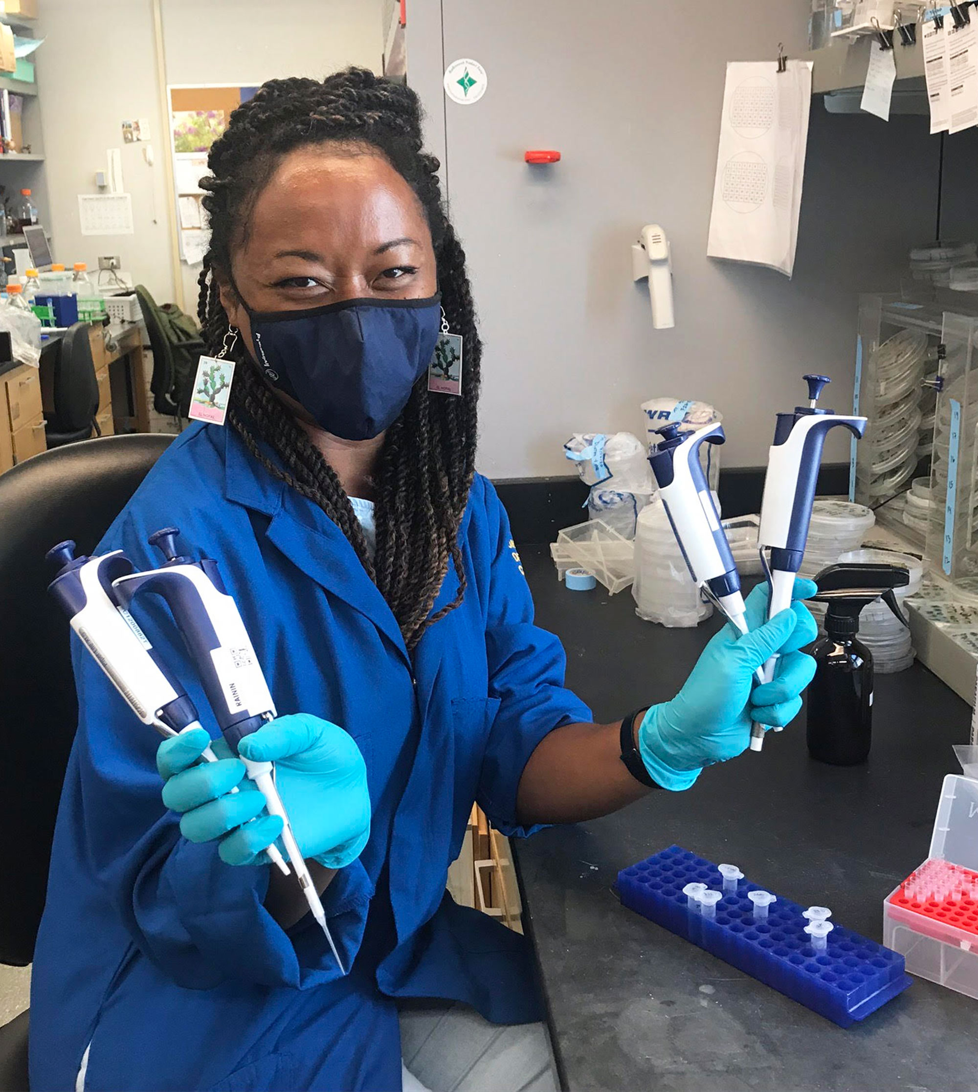 A student in a lab